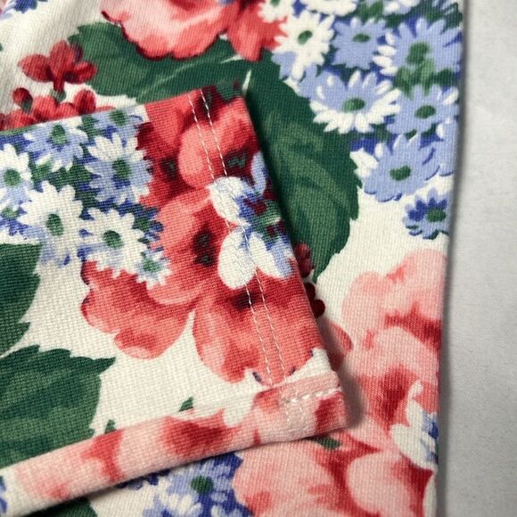 Janie and Jack 100048864 Floral Ponte Pant White Red and Green NWT - Picture 9 of 9